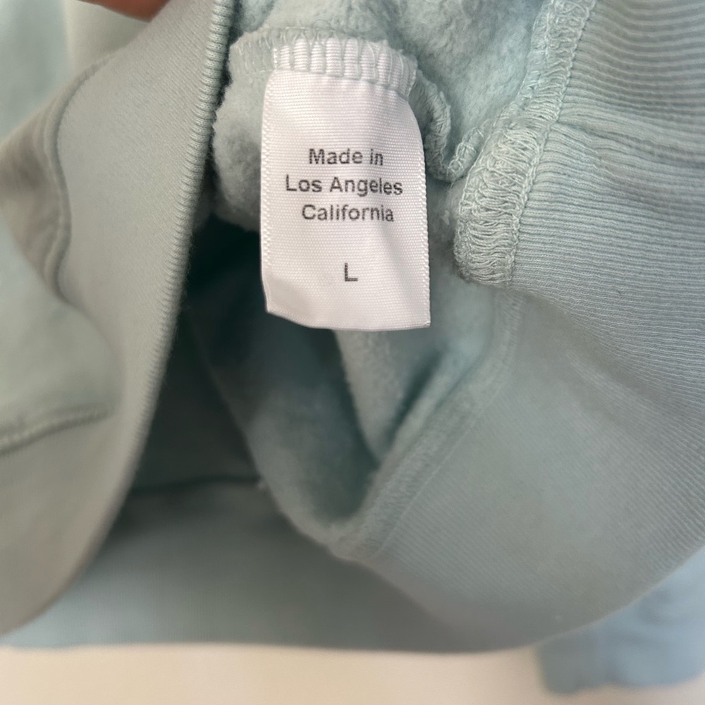 Clare V. Light blue Sweatshirt with Red Lips in size L - Picture 5 of 6